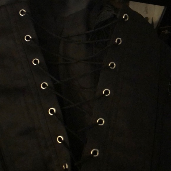 Nwt bustier lace up h&m black corset top pin up 4 - Picture 5 of 6